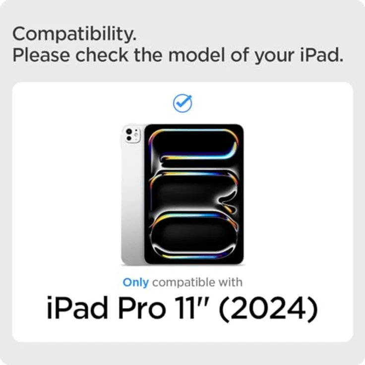 Spigen AirSkin Folio OneTap Hülle Kompatibel mitiPad Pro 11 Zoll 5.Generation M4 (2024) Schlank und Leicht Cover Case Vollständig Abnehmbarer Deckel mit Magnet - Grau – Bild 2