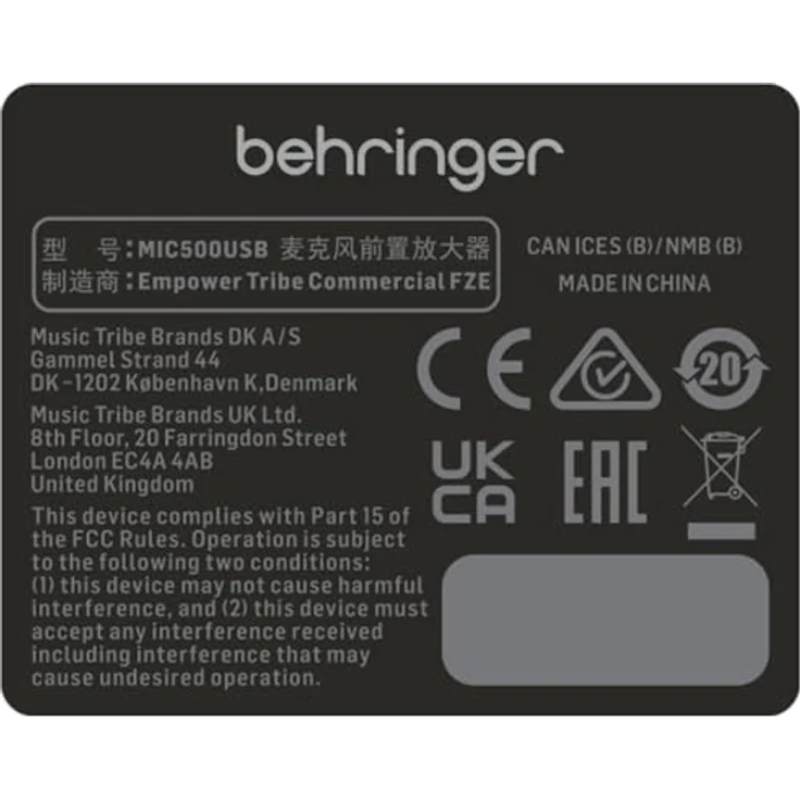 Behringer mic500usb Tube Ultragain Vorverstärker (9 ° - Preisvergleich – Bild 5