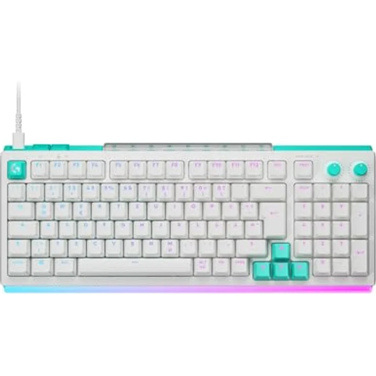Logitech G G512 X 98 DUAL SWAP, Hot-Swappable TMR Analog/Mechanische Gaming-Tastatur, 8K-Abfragerate, LIGHTSYNC RGB, verkabelt, DEU QWERTZ - Weiß – Bild 1