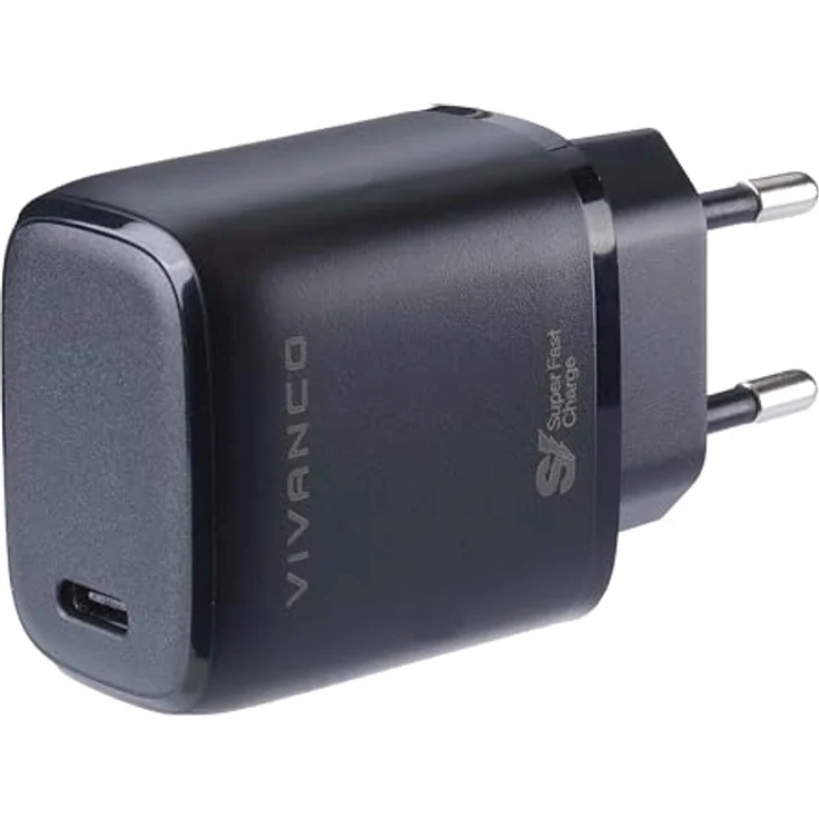 VIVANCO Super Fast Charger USB Type-C™ 25W PD3.0 Ladegerät für Samsung Galaxy S-Serie und A-Serie, Schwarz – Bild 1