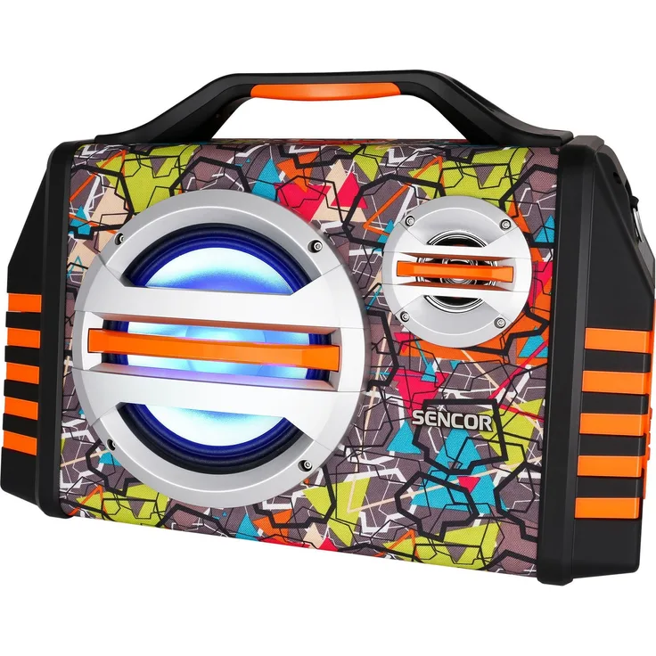 Sencor Bluetooth Speaker Sencor SSS 3200 KIDS (5 h), Bluetooth Lautsprecher, Grau, Mehrfarbig, Orange, Schwarz, 30 W Leistung, 1800 mAh Akku
