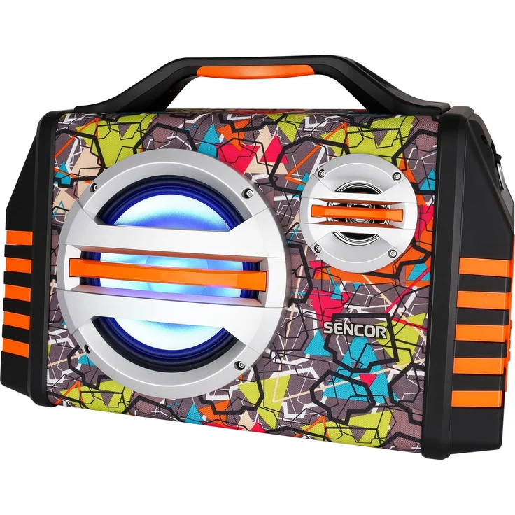 Sencor Bluetooth Speaker Sencor SSS 3200 KIDS (5 h), Bluetooth Lautsprecher, Grau, Mehrfarbig, Orange, Schwarz, 30 W Leistung, 1800 mAh Akku – Bild 1
