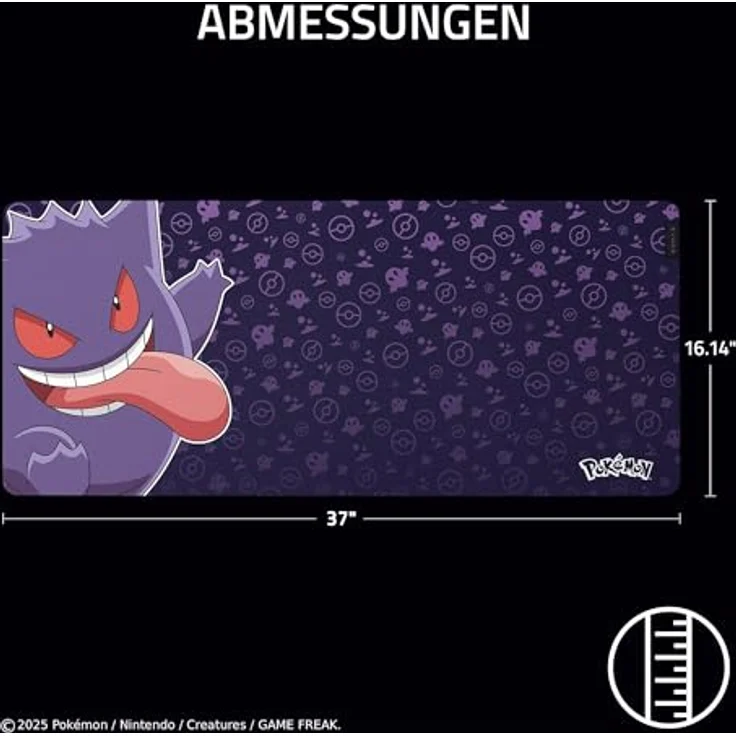 Razer Gigantus V2 XXL Pokémon Gengar, Gaming-Mauspad mit mikrogewebter Stoffoberfläche, dicker Gummischaum-Unterlage, rutschfest, 940 x 410 x 3 mm – Bild 5