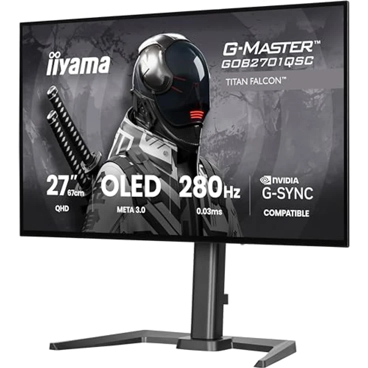 iiyama G-MASTER GOB2701QSC-B1, 27" OLED Gaming Monitor mit META 3.0 Panel, 1.500 Nits HDR und NVIDIA G-SYNC – Bild 3
