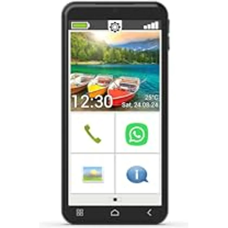 Emporia SMART.6lite, Smartphone, 5,5-Zoll-Display, 6 GB RAM, 128 GB ROM, Android 13, 13+2+0,2 MP Dreifach-Hauptkamera, 8 MP Selfie Kamera, Schwarz, Ohne Vertrag – Bild 2