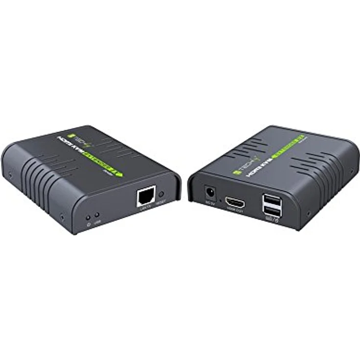 Techly HDMI KVM Extender über Netzwerkkabel, KVM Switch bis 120 Meter, 1080p bei 60Hz, Schwarz – Bild 5