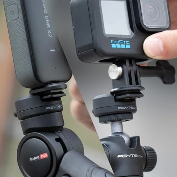 PGYTECH CapLock Action Kamera Schnellverschluss Set, 1/4 Zoll Adapter mit doppeltem Verriegelungsmechanismus und Schnellwechselplatte – Bild 2
