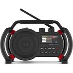 PerfectPro Baustellenradio NETBOX, WiFi internetradio, DAB+ und UKW-Empfang, Bluetooth, AUX und USB-Eingang, Inklusive Ladegerät, IP64, NBX2