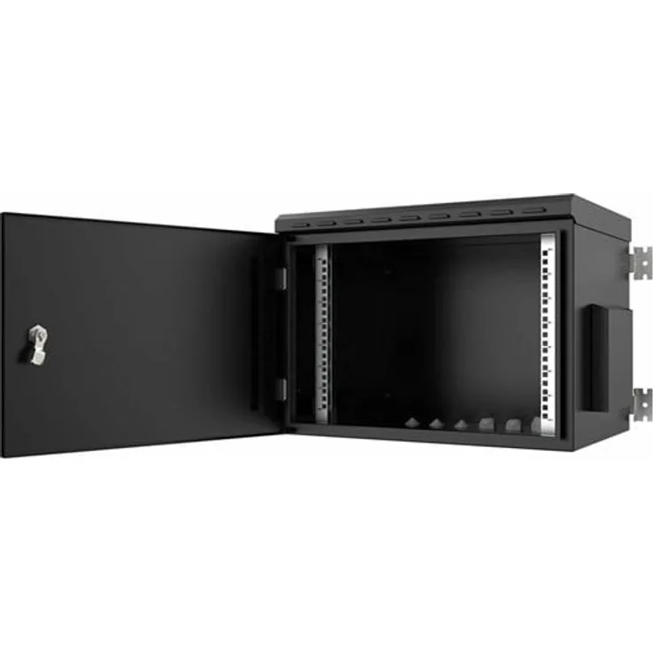 Lanview by Logon Netzwerkschrank 60 x 45 cm, 7U, Wandmontage, Schwarz, RAL 9005