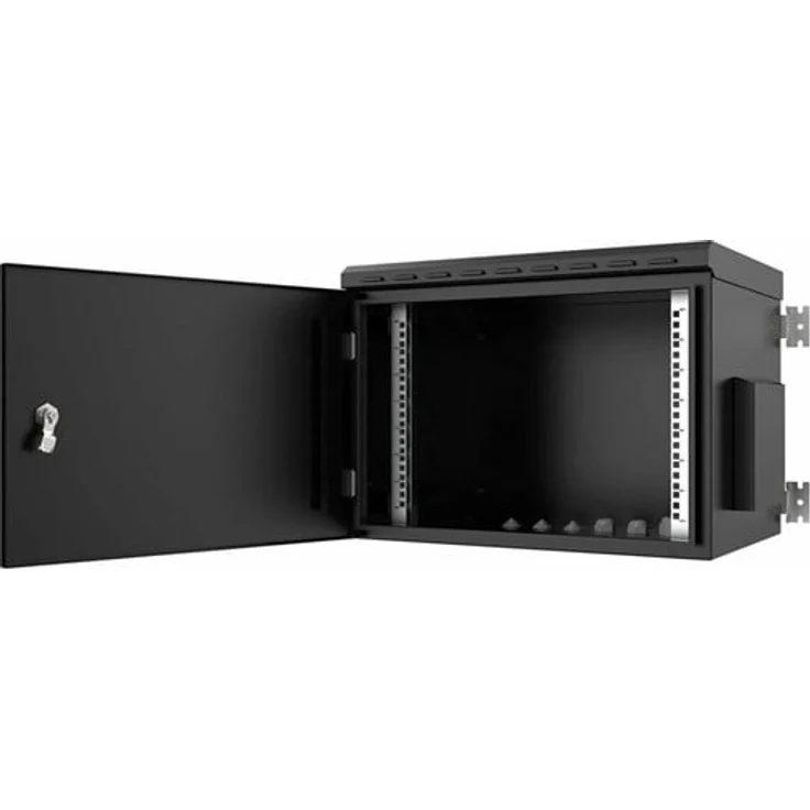 Lanview by Logon Netzwerkschrank 60 x 45 cm, 7U, Wandmontage, Schwarz, RAL 9005