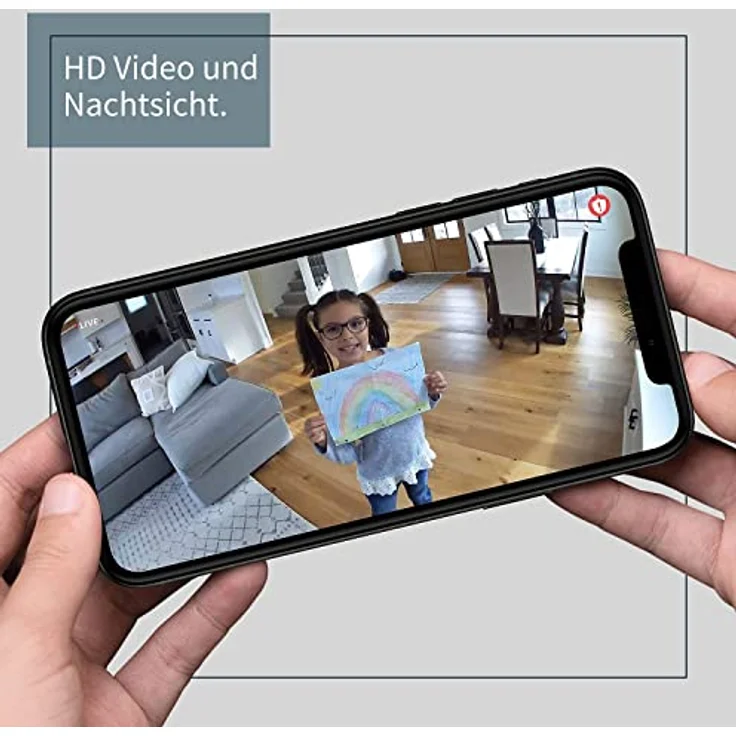 Arlo Essential Indoor Überwachungskamera, weiß – Bild 3