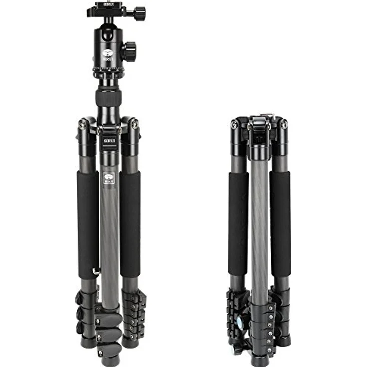 SIRUI ET-2204-E-20 Easy Traveler Dreibeinstativ mit E-20 Kopf (Carbon, Höhe: 144 cm, Gewicht: 1, 37kg, Belastbarkeit: 12kg) mit Tasche und Gurt – Bild 3