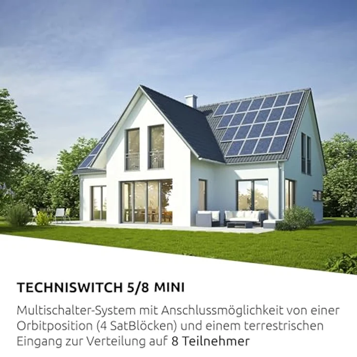 TechniSat TECHNISWITCH 5-8 MINI, Multischalter - Satverteiler für bis zu 8 Teilnehmer, 100m Entfernung überbrückbar, inkl. DOCSIS-Signal-Übertragung – Bild 2