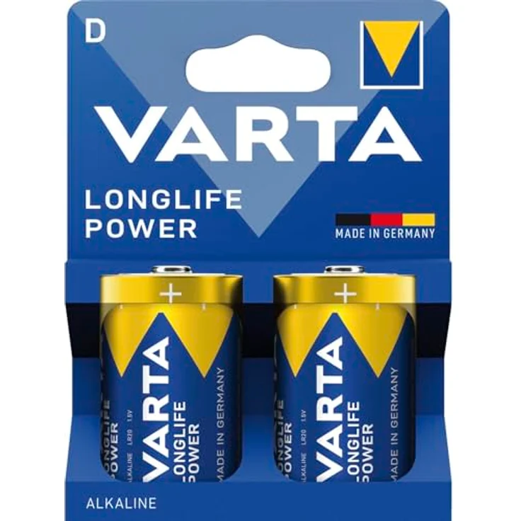 VARTA LONGLIFE Power Batterie, 2er Pack Mono / D / LR20, 1,5 V, Alkali-Mangan – Bild 1