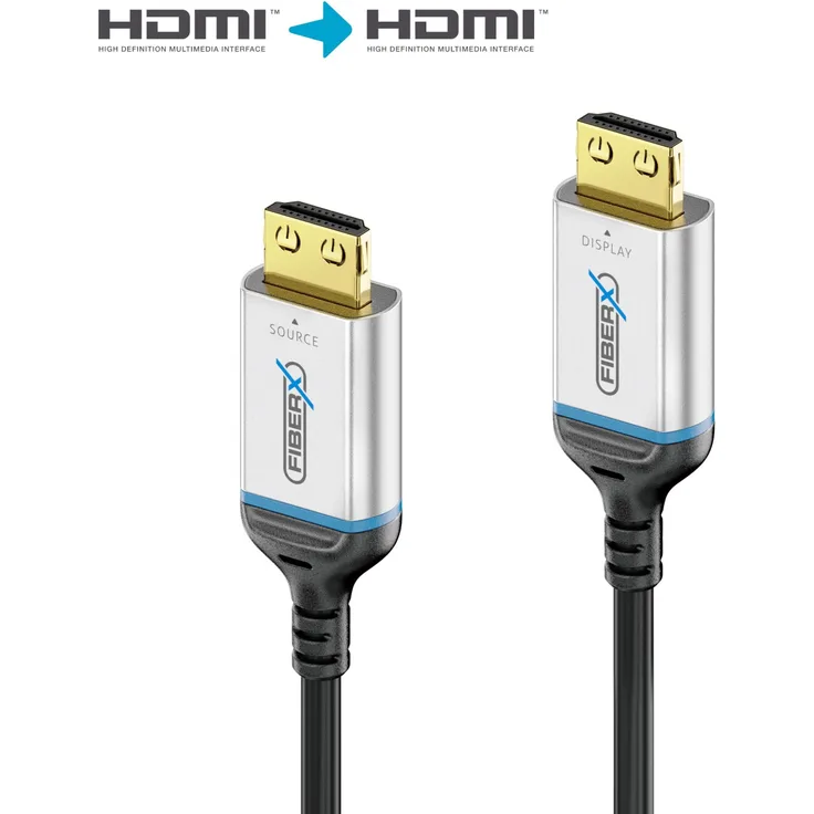Purelink FX-I380-020, 8K Ultra High Speed HDMI AOC Glasfaser Kabel, 20m, vergoldete Stecker, Hybridaufbau