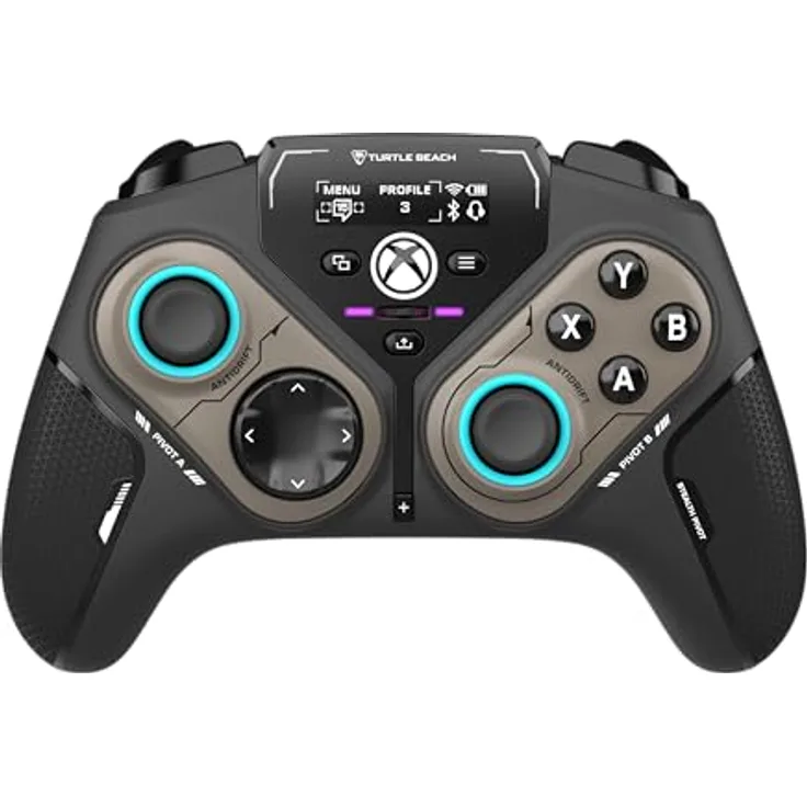 Turtle Beach Stealth Pivot kabelloser, smarter Game-Controller – Drehmodule, Display-Dashboard, Hall-Effekt-Sticks, zuweisbare Tasten, Bluetooth, Schwarz
