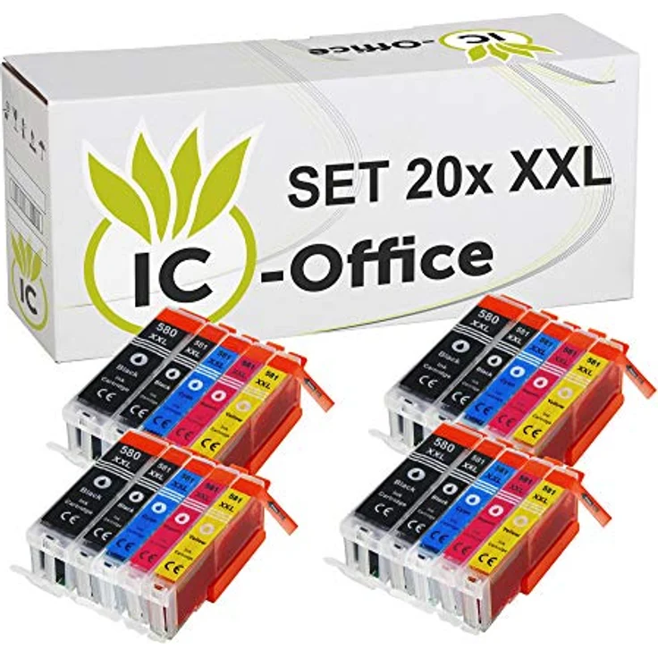 IC-Office TR7650 Farbtintenstrahl Multifunktionsdrucker 4-in-1 (Drucken, Kopieren, Scannen, Faxen, ADF, WLAN, AirPrint) schwarz + 20 XXL Tintenpatronen – Bild 5