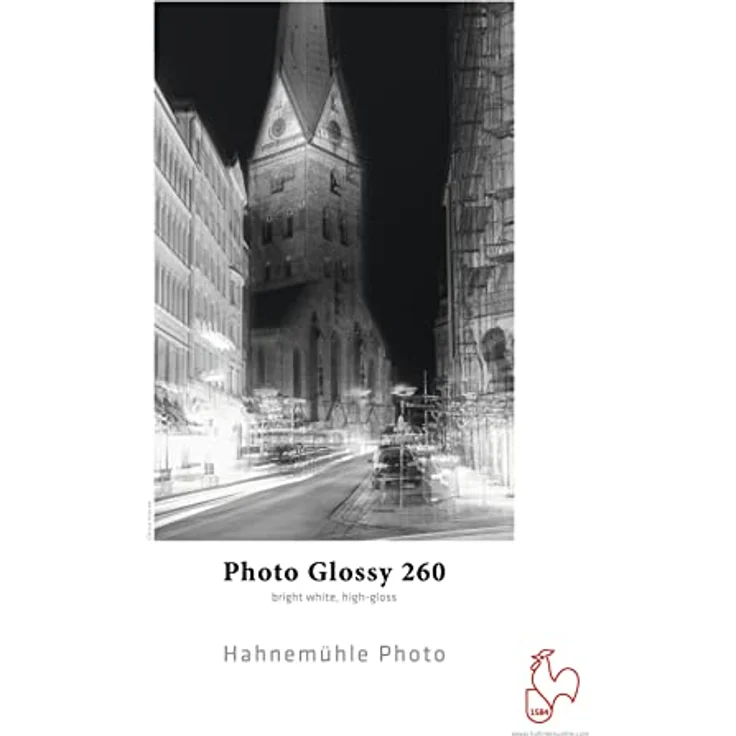 Hahnemühle 10641923 Photo Glossy Papier, 260 g/m², DIN A2, 420 x 594 mm, hellweiß - 25 Blatt Packung – Bild 2