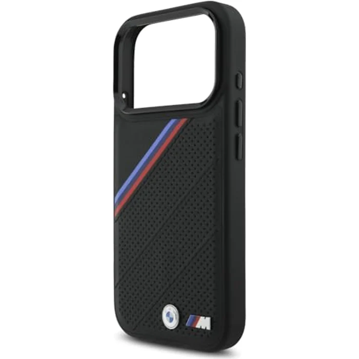 BMW Etui M Tricolor Metal Logo MagSafe für iPhone 17 Pro, Schwarzes Smartphone Backcover mit sportlichem Design und hochwertigem Kunststoff – Bild 6