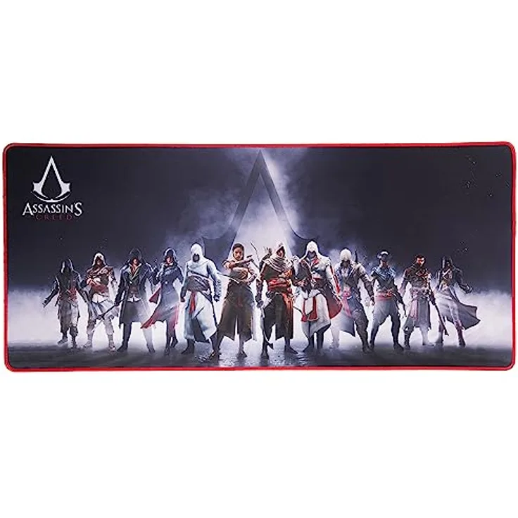 SUBSONIC Assassin's Creed - XXL-Mausmatte 90 x 40 cm - Rutschfeste Gaming-Mausunterlage, Offizielle Lizenz, Schwarz