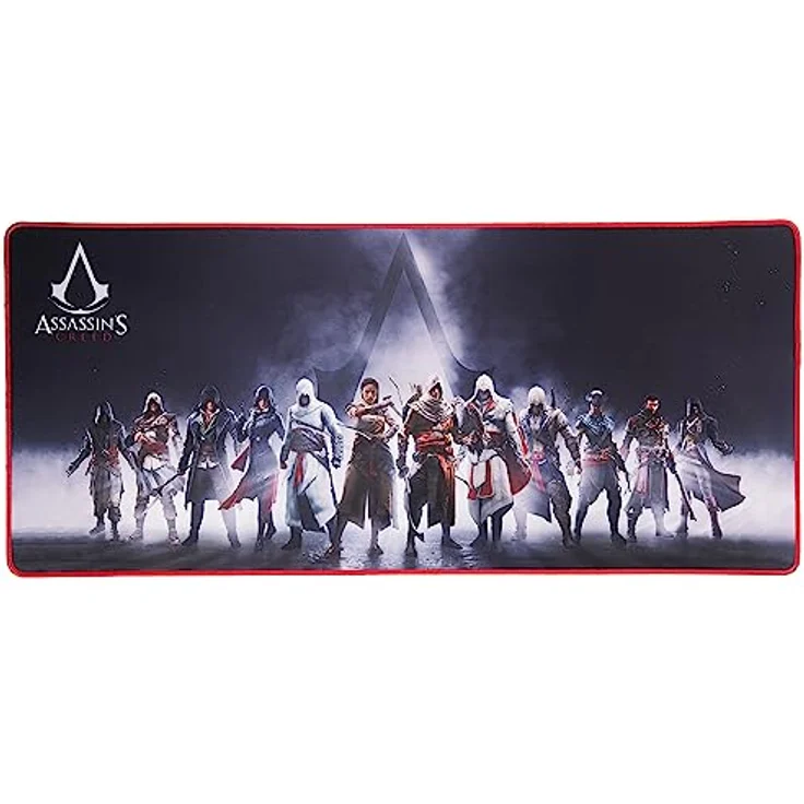 SUBSONIC Assassin's Creed - XXL-Mausmatte 90 x 40 cm - Rutschfeste Gaming-Mausunterlage, Offizielle Lizenz, Schwarz – Bild 1