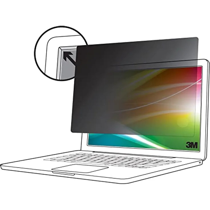 3M BP156W9B Blickschutzfilter für 15,6 Zoll (39,6 cm) Laptop, 16:9