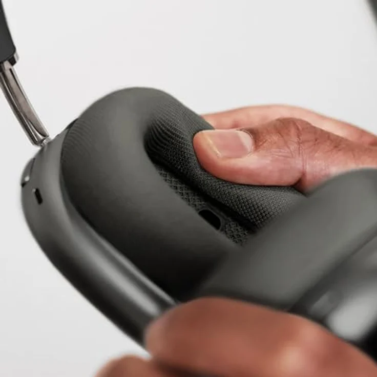 VONMÄHLEN Air Cushions, Ersatz Ohrpolster für AirPods Max, magnetische Befestigung, atmungsaktiv und schweißresistent - schwarz – Bild 4