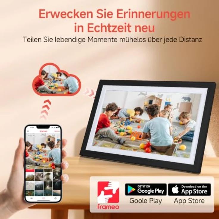 Rollei Frameo Digitaler Bilderrahmen 21,5 Zoll, WLAN, 32 GB, IPS-Display mit Kalenderfunktion und flexibler Übertragung – Bild 2