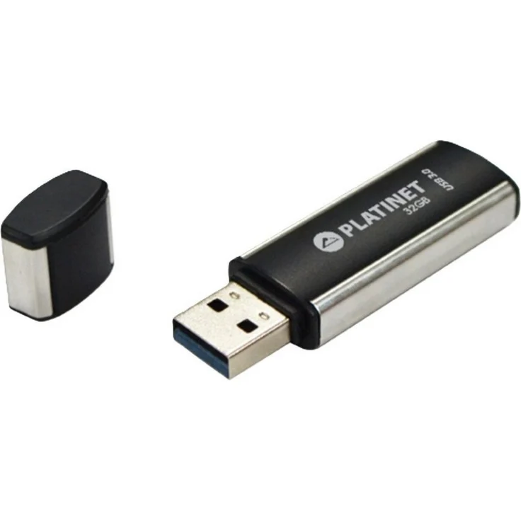 Platinet PMFU332 USB-Stick, 32 GB, USB 3.0, Lesegeschwindigkeit 75 MB/s, robustes Aluminium-Gehäuse