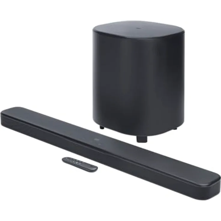 JBL Bar 500 MK2, Soundbar mit 750 W, Dolby Atmos, kabellosem 10-Zoll-Subwoofer, Schwarz