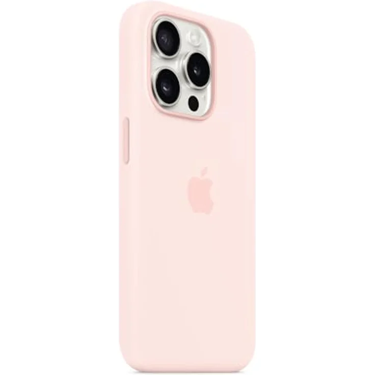 Apple iPhone 15 Pro Silikon Case mit MagSafe – Hellrosa ​​​​​​​ – Bild 5