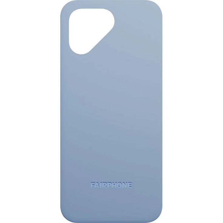 Fairphone FP5 Back Cover, Smartphone-Hülle aus 100% recyceltem Kunststoff, mattschwarz und himmelblau mit Transparent Edition