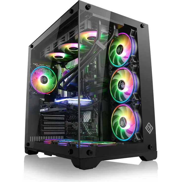 CSL Gaming PC M11810H, WQHD Gaming-PC mit AMD Ryzen 7 7800X3D, 32 GB RAM, 2000 GB SSD, GeForce RTX 5070, Schwarz