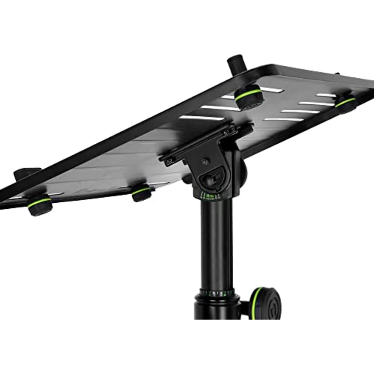 Gravity Flexible Laptop Ablage für DJ Tisch FT 01 LT T B, Stabile Stahl-Konstruktion und justierbare Haltepins – Bild 5