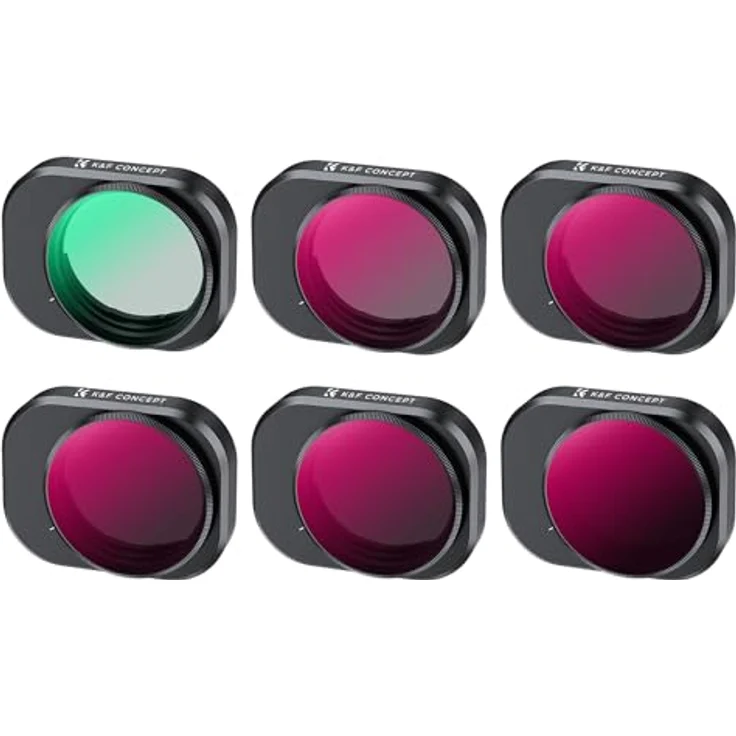 K&F Concept Mini 4 Pro ND/PL Filterset, 6 Stück CPL und ND4-64 Filter für DJI Mini 4 Pro, ultraleicht und multi-beschichtet – Bild 1
