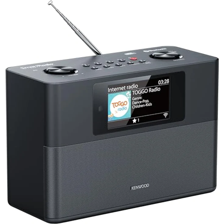 Kenwood CR-ST200S-B, Internetradio mit DAB+, FM, Bluetooth und WLAN, Schwarz, 4,3 Zoll Farbdisplay, 20 Sender-Voreinstellungen, Spotify Connect – Bild 5