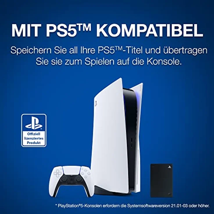 Seagate Game Drive PS4/PS5, 4 TB, tragbare externe Festplatte, 2.5 Zoll, USB 3.0, schwarz, Modellnr.: STLL4000200 – Bild 3