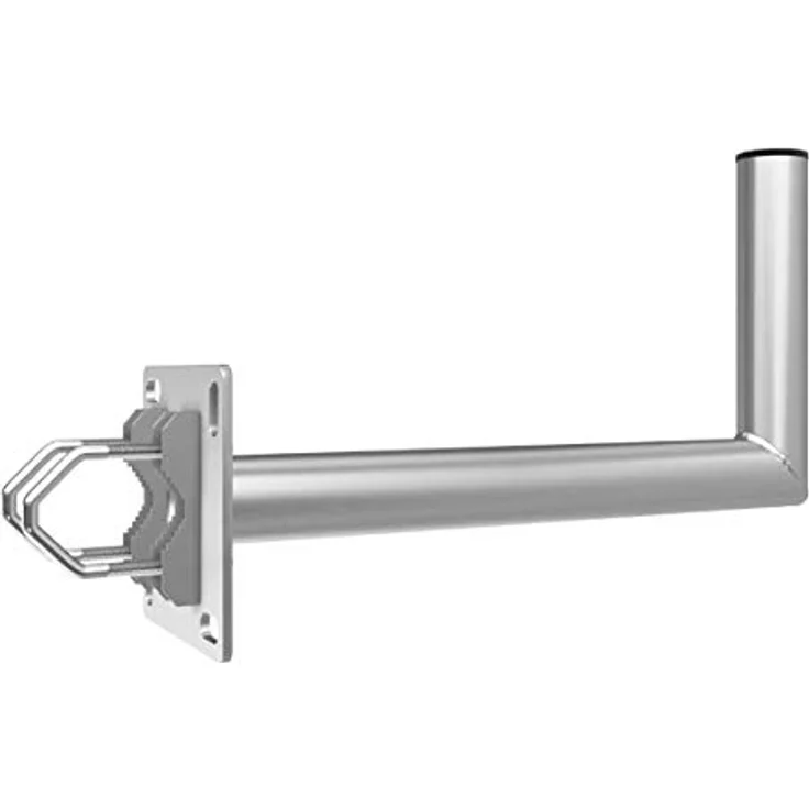 Premium X Balkon-Ausleger Aluminium Geländer Halterung für Satelliten-Schüssel, witterungsbeständig, 45cm Wandabstand, inklusive Schellen – Bild 2