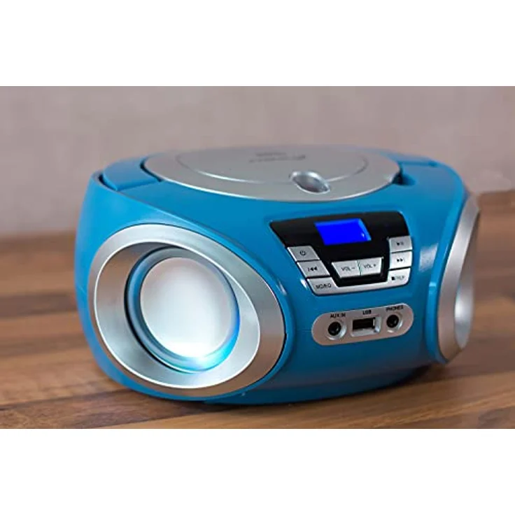Cyberlux CL-900 CD-Player mit LED-Beleuchtung in Blau – Bild 5
