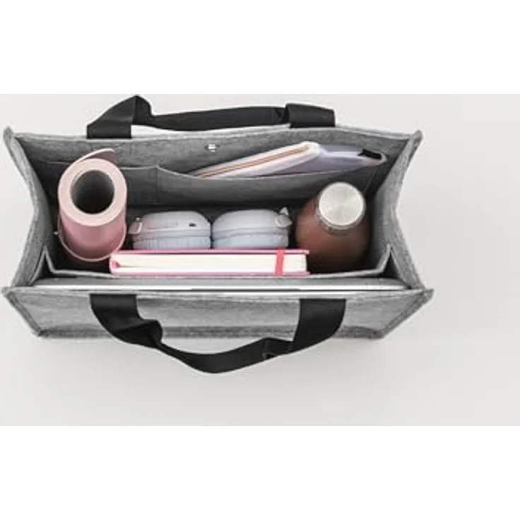 Sigel BA430, Notebooktasche aus recyceltem PET für Laptops bis 15,4", grau, belastbar bis 12 kg, faltbar, individuelle Beschriftung – Bild 4