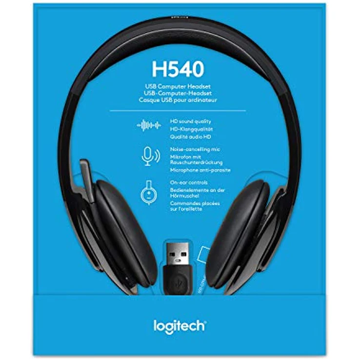 Logitech H540 Headset USB schwarz – Bild 3