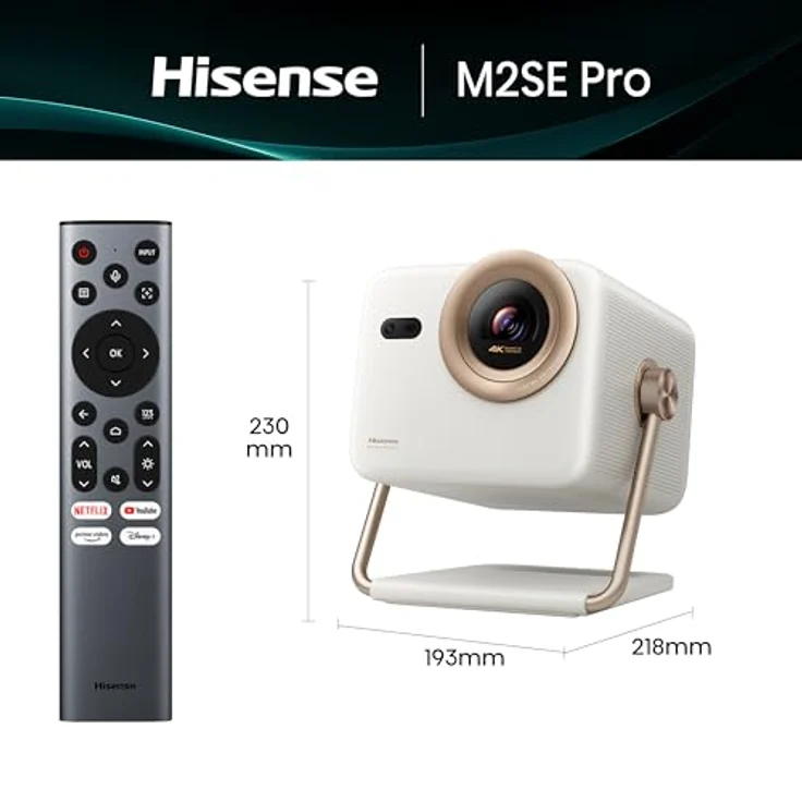 Hisense M2SE PRO Smart Mini Projektor 4K, kompakt und energieeffizient mit integrierten Smart-Funktionen – Bild 4