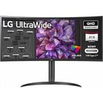 LG Electronics 34WQ75X-B.AEU IPS 21:9 UltraWide Monitor 34" (86,72 cm), QHD-Auflösung, Curved-Formfaktor, Schwarz