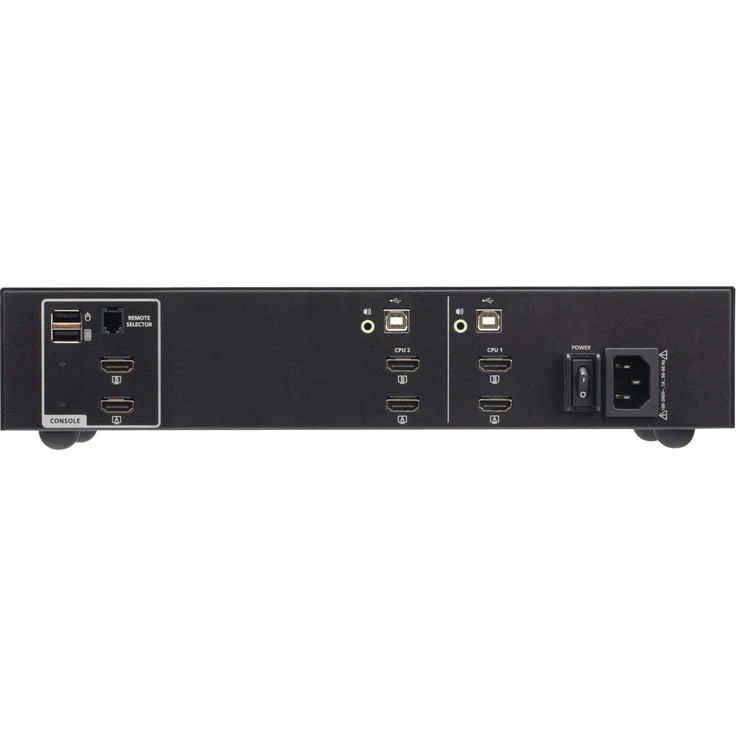 Aten PSD PP v4.0 Secure KVM-Switch CS1142H4, HDMI, hohe Sicherheit für Peripheriegeräte, Schwarz