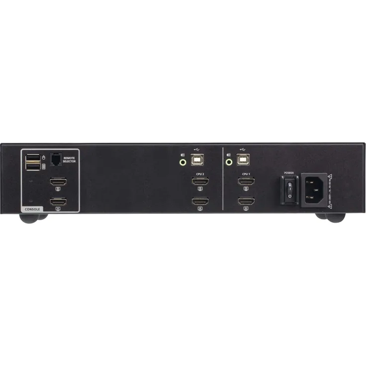 Aten PSD PP v4.0 Secure KVM-Switch CS1142H4, HDMI, hohe Sicherheit für Peripheriegeräte, Schwarz