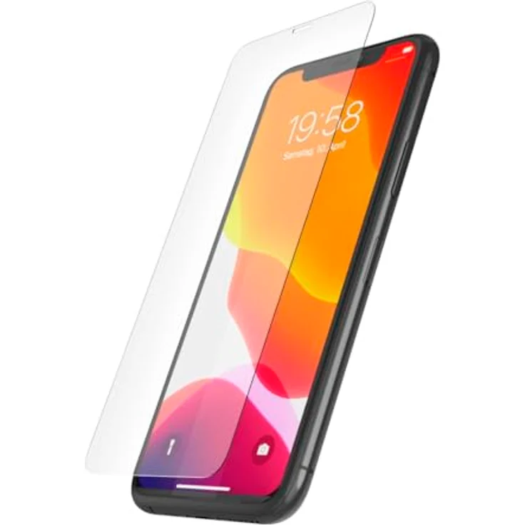 Hama Handy Schutzglas iPhone 11 (Displayschutz ultraklar Anti-Fingerprint, Vollschutz 9H ultradünn, Montagehilfe, kratzfest, stoßfest) – Bild 1