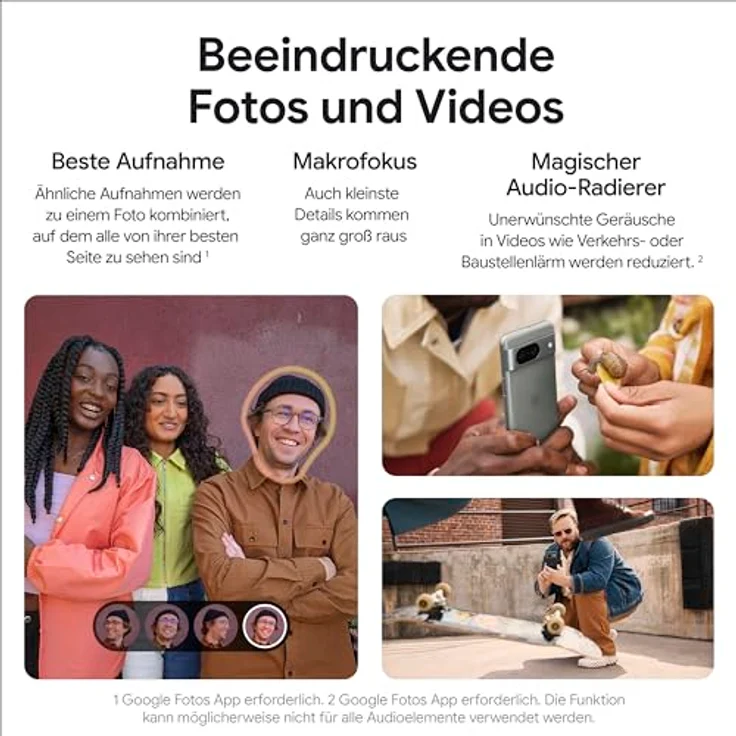 Google Pixel 8 – Android-Smartphone ohne SIM-Lock mit leistungsstarker Pixel-Kamera, 24 Stunden Akkulaufzeit und leistungsstarken Sicherheitsfunktionen – Obsidian, 128 GB – Bild 4