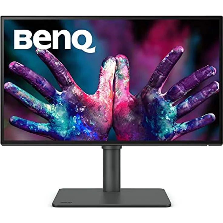 BenQ PD2506Q Grafiker Monitor (AQCOLOR Technologie, 25 Zoll, QHD, IPS, P3-Farbraum, USB-C-Laden, DP / HDMI, KVM, Hardware kalibriert, HDR 400, Höhenverstellbar), MacBook kompatibel