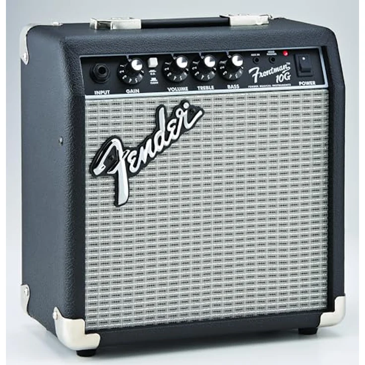 Fender Frontman 10G, 10 Watt Transistor Combo Verstärker für E-Gitarre mit 6" Lautsprecher, clean/overdrive, Aux-Input, schwarz – Bild 2