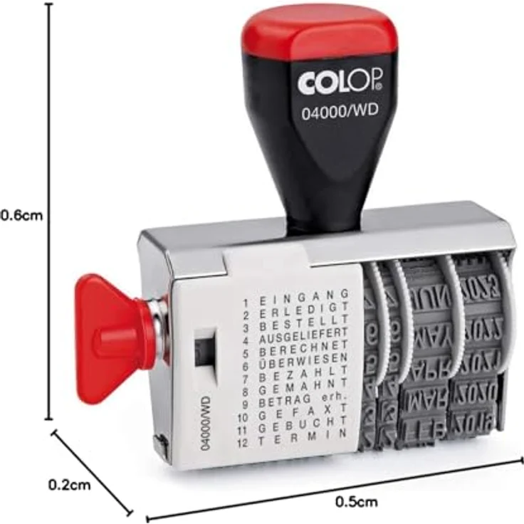 Colop 04000/WD Datumstempel mit 12 Lagertexten – Bild 5